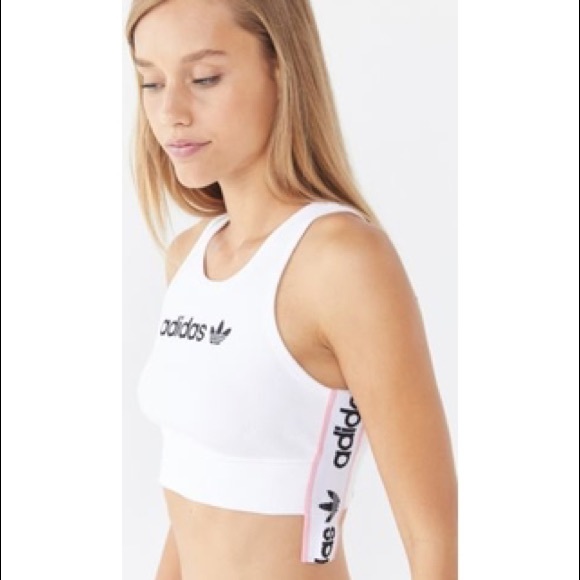 cropped ribbed bra top adidas